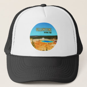 Gorra De Camionero Gran Parque Nacional Prismático Yellowstone Vintag