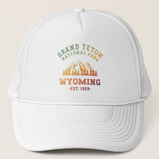 Gorra De Camionero Gran Parque Nacional Teton Gradiente Wyoming USA (Anverso)
