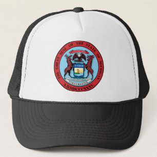 Gorra De Camionero Gran Sello del Estado de Michigan