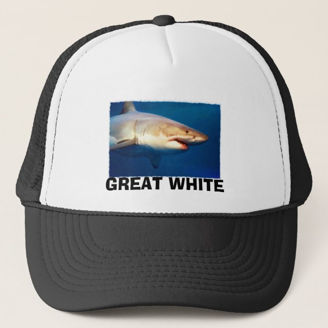 Gorra De Camionero Gran tiburón blanco (Anverso)