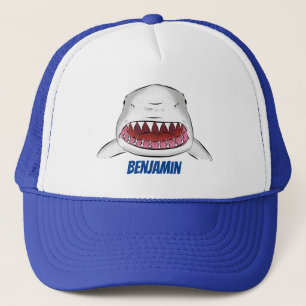 Gorra De Camionero Gran tiburón blanco significa ilustracion personal