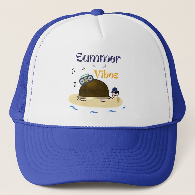 Gorra De Camionero Gran tortuga divertida (Anverso)