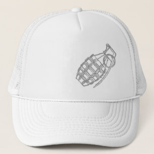 Gorra De Camionero granada en el casquillo blanco