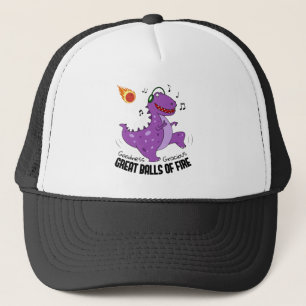Gorra De Camionero Grandes Bolas De Dinosaurio De Fuego