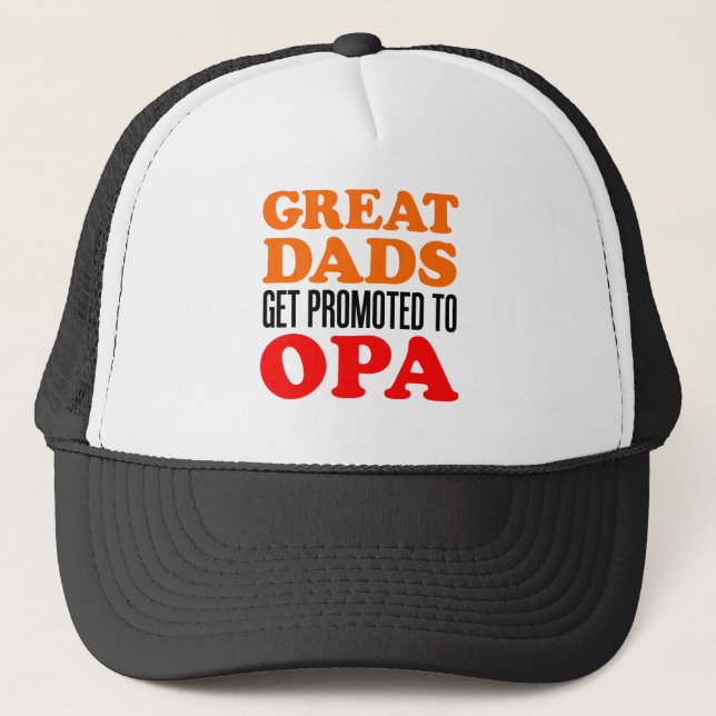 Gorra De Camionero Grandes papás promovidos a Opa (Anverso)