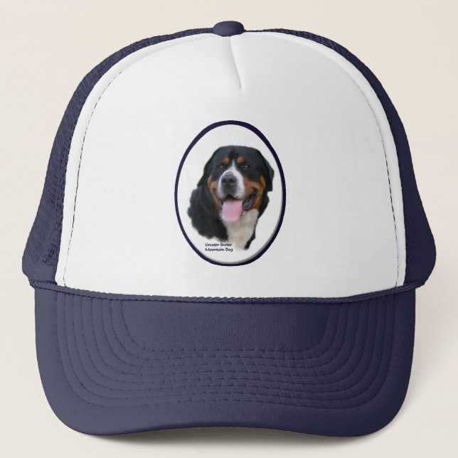Gorra De Camionero Grandes regalos de perro de montaña suizo (Anverso)
