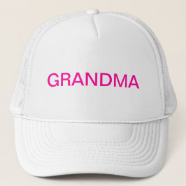 Gorra De Camionero GRANDMA con letras rosas