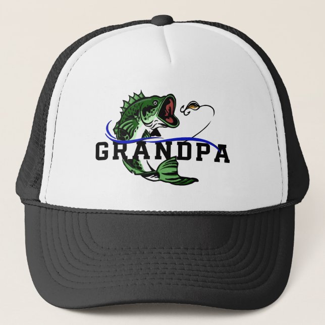 Gorra De Camionero Grandpa Bass Fishing Keep'n it Reel (Anverso)