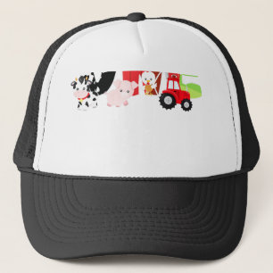 Gorra De Camionero Granja de animales Primer cumpleaños Barnyard bebé