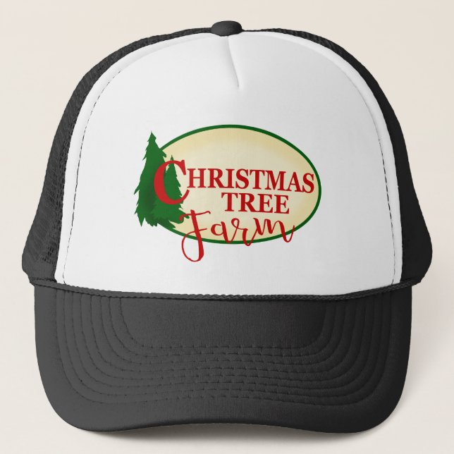 Gorra De Camionero Granja de árbol de Navidad (Anverso)