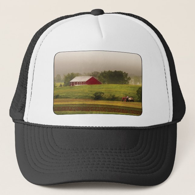 Gorra De Camionero Granja - labranza de los campos (Anverso)