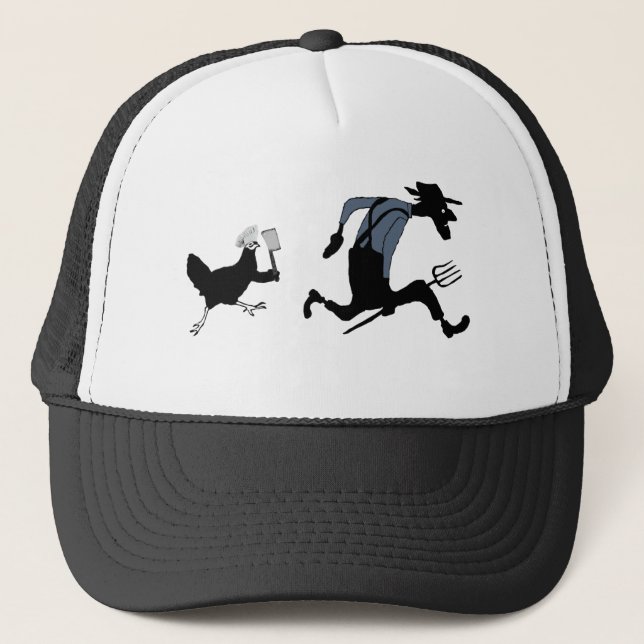 Gorra De Camionero Granjero divertido del pollo (Anverso)