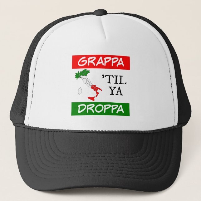 Gorra De Camionero Grappa Til Ya Droppa Italia (Anverso)