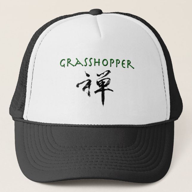 Gorra De Camionero Grasshopper con símbolo "Zen" (Anverso)
