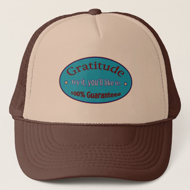Gorra De Camionero Gratitud el 100% garantizado (Anverso)