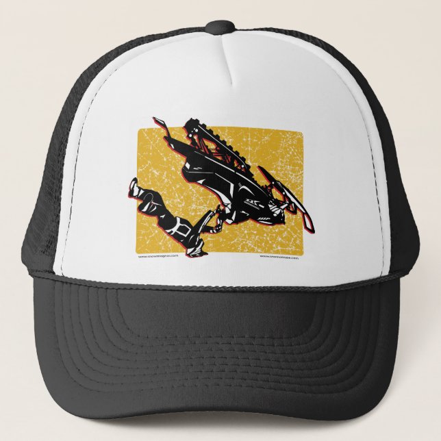 Gorra De Camionero GRAVITY-SLED-in-Yellow (Anverso)
