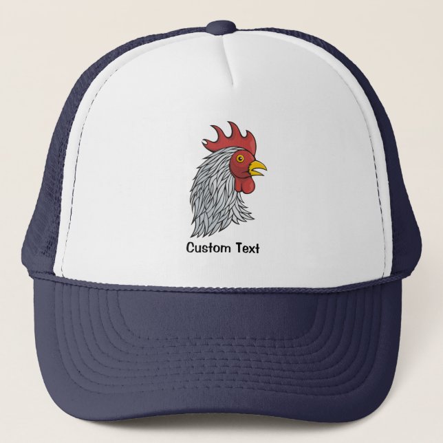 Gorra De Camionero Gray Rooster's Head (Anverso)