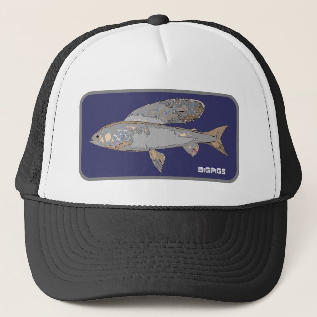Gorra De Camionero Grayling azul y gris (Anverso)