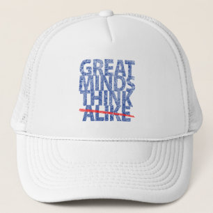 Gorra De Camionero Great Minds Think Blue Text
