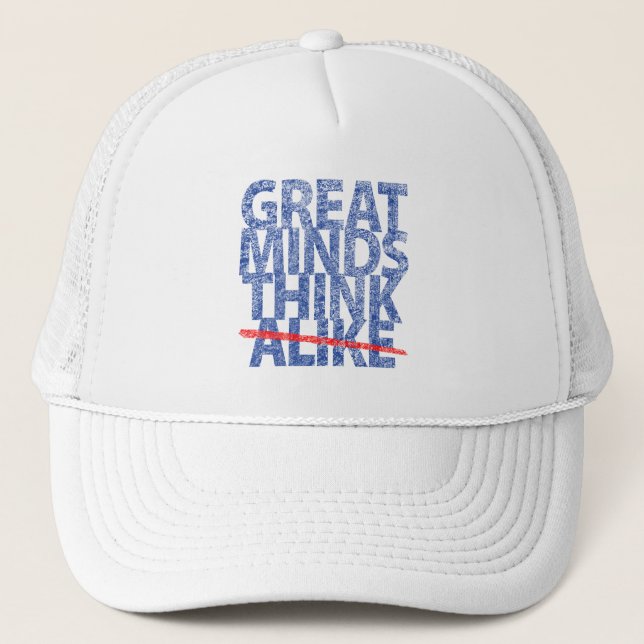 Gorra De Camionero Great Minds Think Blue Text (Anverso)