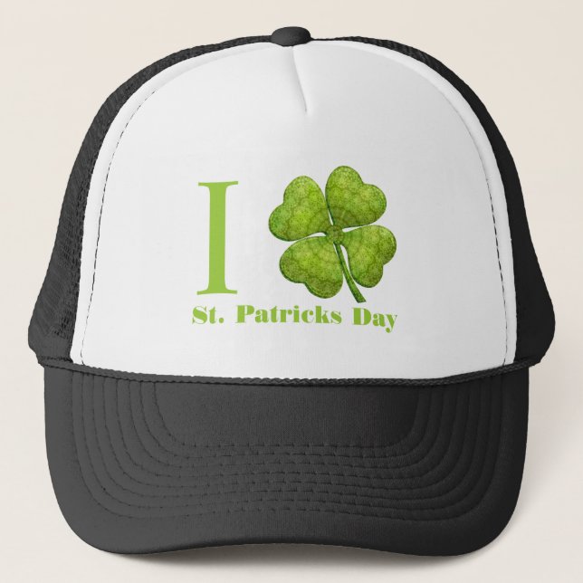 Gorra De Camionero Green 4 Leaf Shamrock (Anverso)