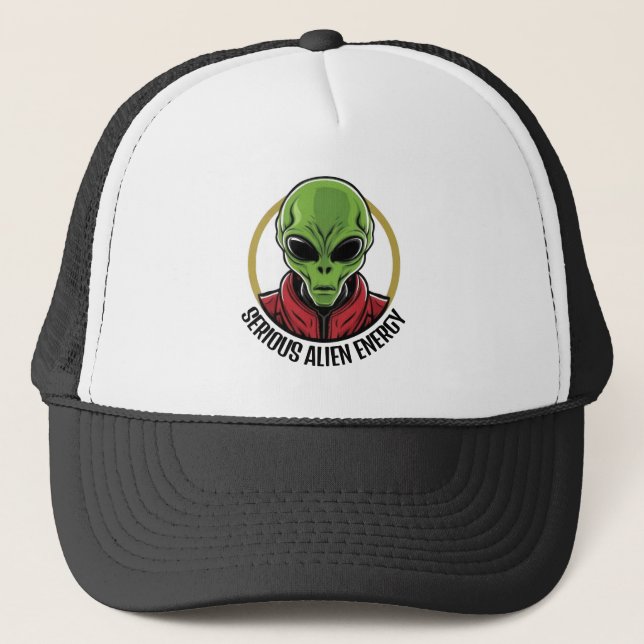 Gorra De Camionero Green Alien Hat (Anverso)