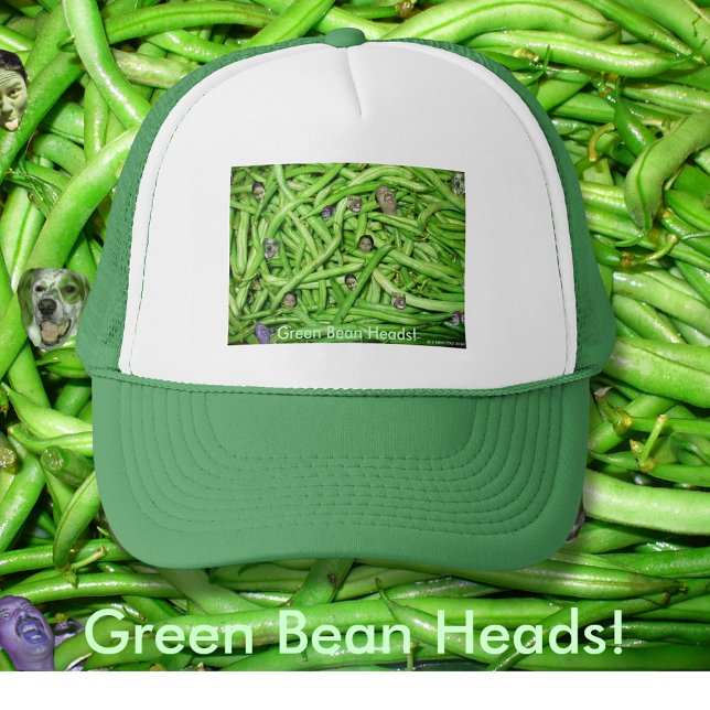 Gorra De Camionero Green Bean Heads Funny Photo Garden Faces (Green Bean Heads Funny Photo Garden Faces Trucker Hat)