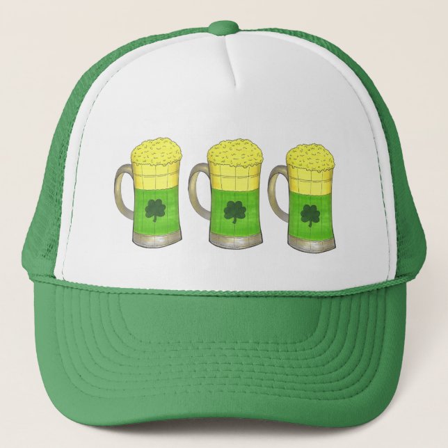 Gorra De Camionero Green Beer Irish Shamrock Mug St. (Anverso)