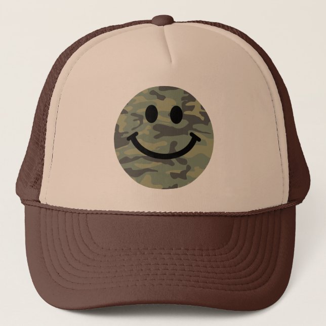 Gorra De Camionero Green Camo Face (Anverso)