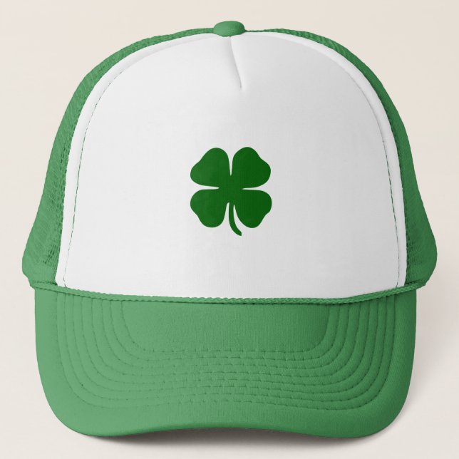 Gorra De Camionero Green Clover Lucky Irish (Anverso)