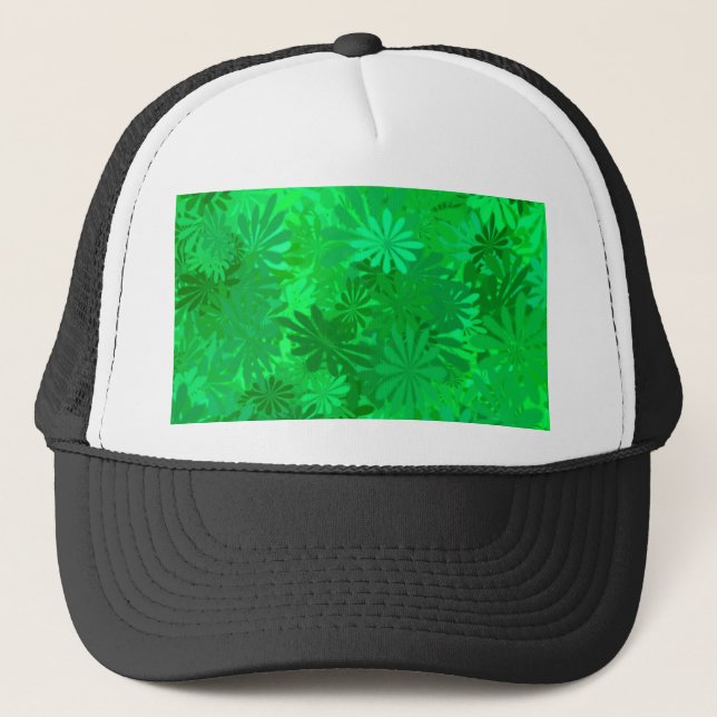 Gorra De Camionero Green Daisies (Anverso)