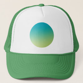 Gorra De Camionero Green Gradient Circle Vignette Abstract Design