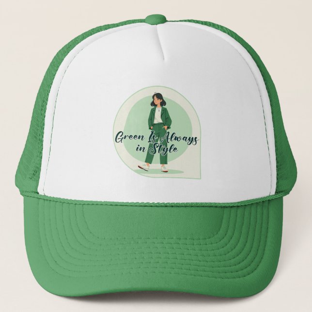 Gorra De Camionero Green Is My Vibe Shirt – St Patrick’s Day - boné (Anverso)