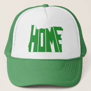 Gorra De Camionero Green Oregon Home State Shaped Oregonian Word Art