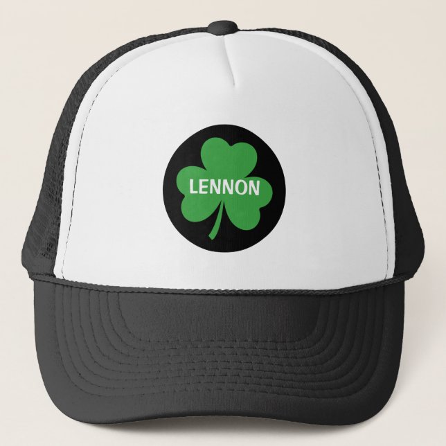 Gorra De Camionero Green Shamrock Name (Anverso)