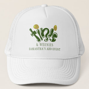 Gorra De Camionero Green Weenies & Tinis Divertido Martini cumpleaños