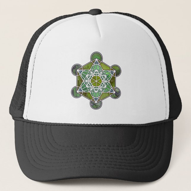 Gorra De Camionero GreenMetatronCube (Anverso)