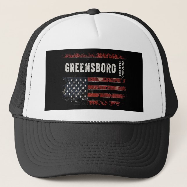 Gorra De Camionero Greensboro Carolina del Norte (Anverso)
