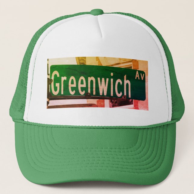 Gorra De Camionero Greenwich Ave, Greenwich, CT (Anverso)