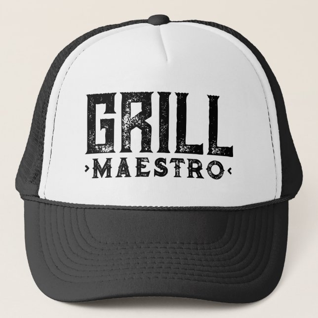Gorra de camionero Grill Maestro para chef experto (Anverso)