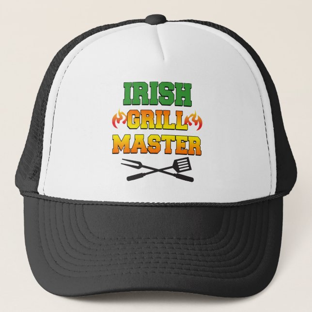 Gorra De Camionero Grill Master irlandés (Anverso)