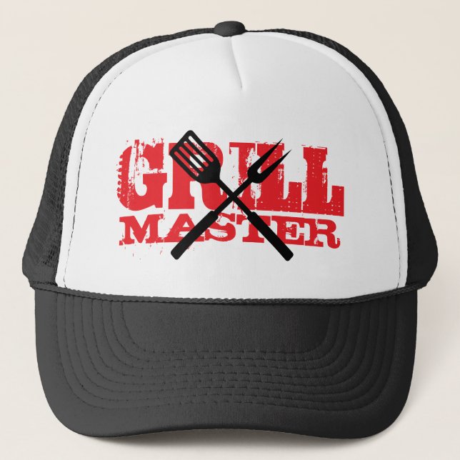 Gorra de camionero GrillMaster para chef de BBQ (Anverso)