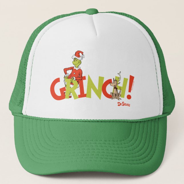 Gorra De Camionero Grinch! Character Logo Graphic (Anverso)