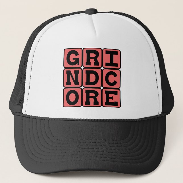 Gorra De Camionero Grindcore, género musical (Anverso)