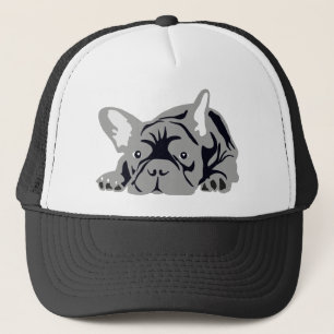 Gorra De Camionero gris Bulldog francés