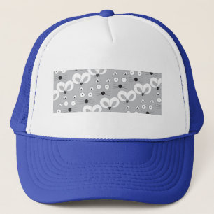 Gorra De Camionero Gris de patrón de gato y ratón