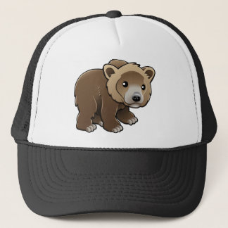 Gorra De Camionero grisáceo lindo, marrón u oso de Kodiak