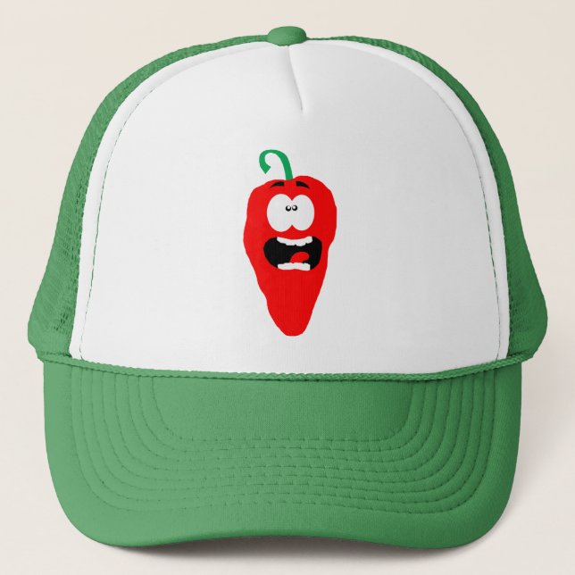 Gorra De Camionero Gritando pimienta roja picante (Anverso)