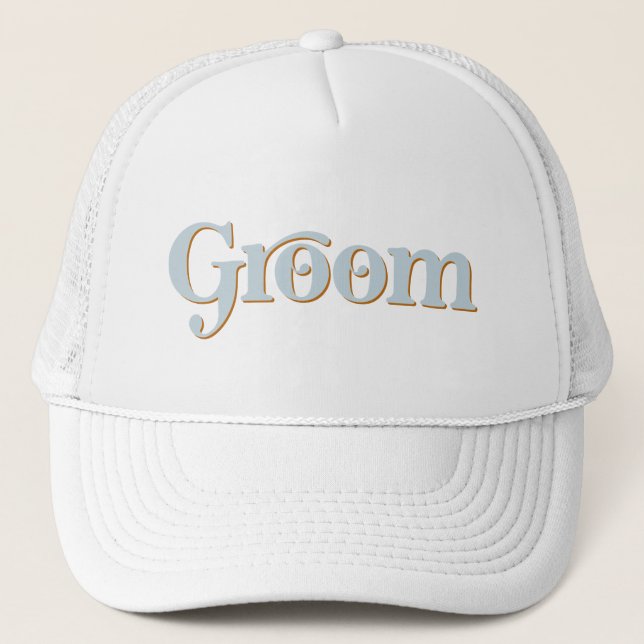 Gorra De Camionero Groom azul y Naranja temática de TRIXIE Retro 70 (Anverso)