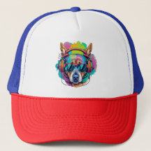 Groovy Canine Vibes : Perro Guay con audífonos